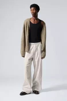 Повседневные брюки из смесового льна Weekday, экрю