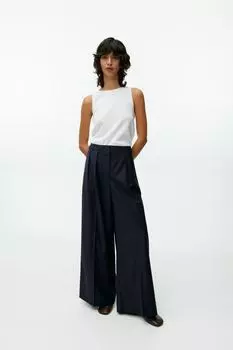 Повседневные брюки из смесовой шерсти Arket, синий