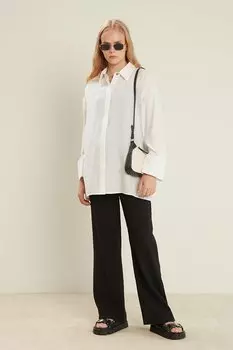 Повседневные брюки из тенселя, черные Manuka