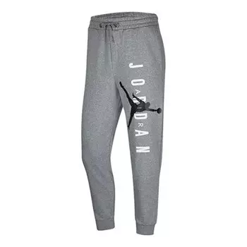 Повседневные брюки jumpman slim fit bundle foot athleisure casual sports pants grey Air Jordan, серый