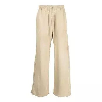 Повседневные брюки Men's Off-White FW22 Stripe Printing Drawstring Straight-Leg Casual Pants/Trousers Beige