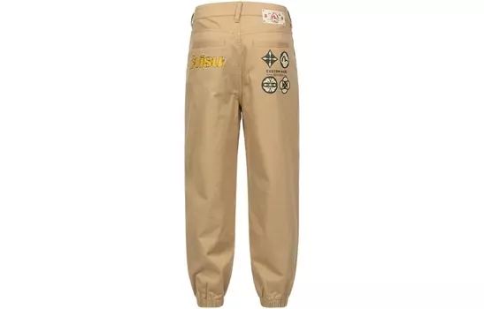 Повседневные брюки мужские бежевые Evisu, цвет Apricot