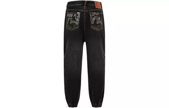 Повседневные брюки мужские черные Evisu, черный