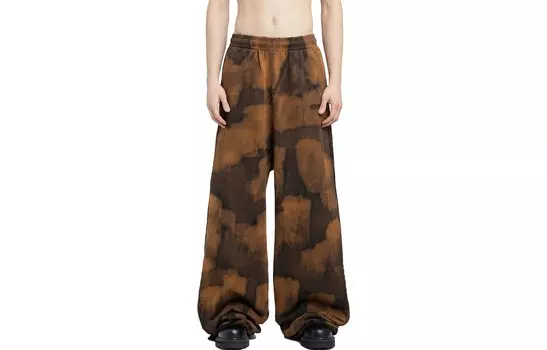 Повседневные брюки мужские черные/желтые Vetements, черный/желтый