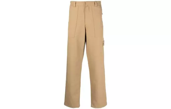Повседневные брюки мужские цвета хаки Stone Island, хаки