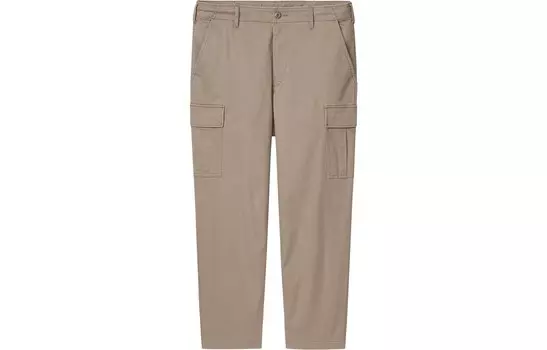 Повседневные брюки мужские цвета хаки Uniqlo, хаки