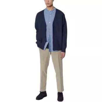 Повседневные брюки мужские цвета молочный чай коричневый Uniqlo, коричневый