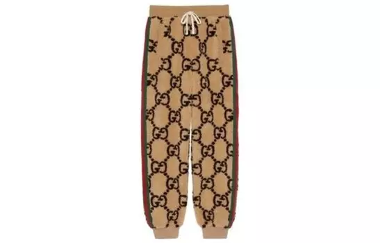 Повседневные брюки мужские коричневые Gucci, коричневый
