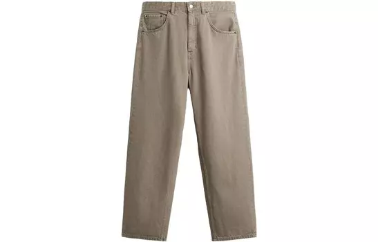 Повседневные брюки мужские коричневые Zara, коричневый