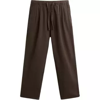 Повседневные брюки мужские коричневые Zara, коричневый