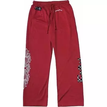 Повседневные брюки мужские красные Chrome Hearts, красный
