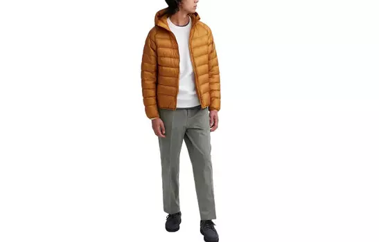 Повседневные брюки мужские оливковые Uniqlo, оливковый