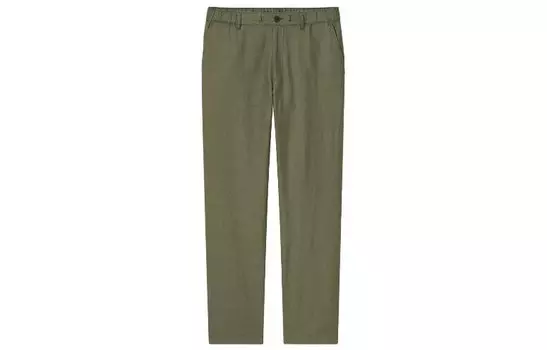 Повседневные брюки мужские оливковые Uniqlo, оливковый