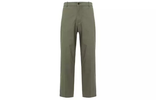 Повседневные брюки мужские оливковые Uniqlo, оливковый