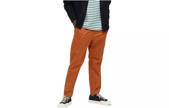 Повседневные брюки мужские оранжево-коричневые Uniqlo, оранжевый