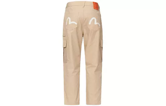 Повседневные брюки мужские песочно-абрикосового цвета Evisu, цвет Sand/apricot