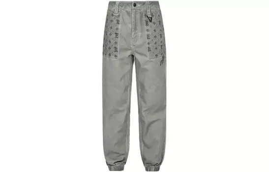 Повседневные брюки мужские серые Evisu, серый