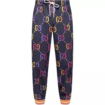 Повседневные брюки мужские синие Gucci, синий