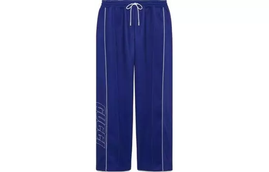 Повседневные брюки мужские синие Gucci, синий