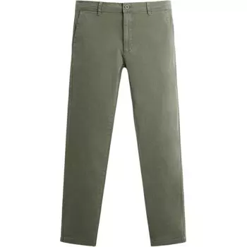 Повседневные брюки мужские средние зеленые Zara, зеленый
