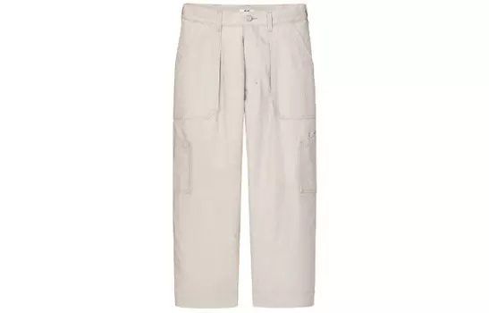 Повседневные брюки мужские светло-бежевые Uniqlo, светло-бежевый