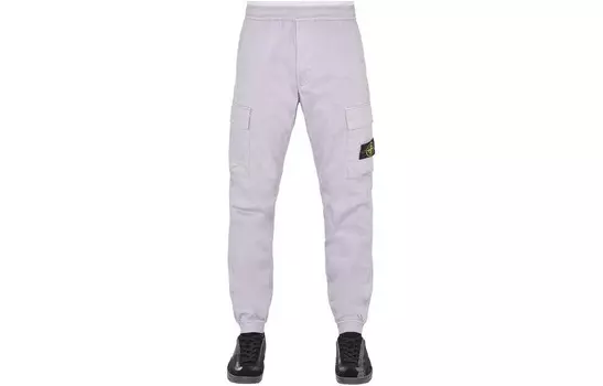 Повседневные брюки мужские светло-фиолетовые Stone Island, светло-фиолетовый