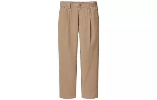 Повседневные брюки мужские светло-коричневые Uniqlo, коричневый