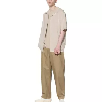 Повседневные брюки мужские светло-коричневые Uniqlo, коричневый
