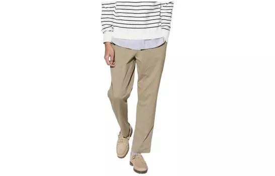 Повседневные брюки мужские темно-бежевые Uniqlo, темно-бежевый