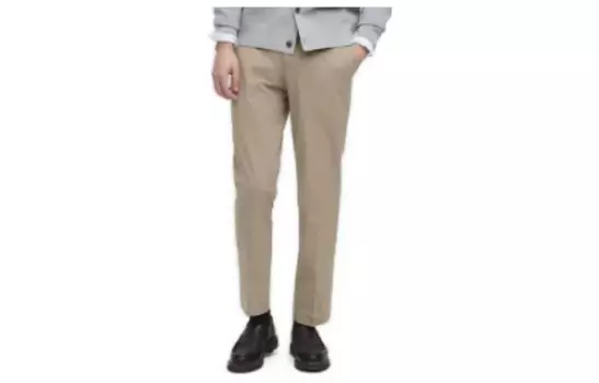 Повседневные брюки мужские темно-бежевые Uniqlo, темно-бежевый