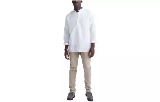 Повседневные брюки мужские темно-бежевые Uniqlo, темно-бежевый