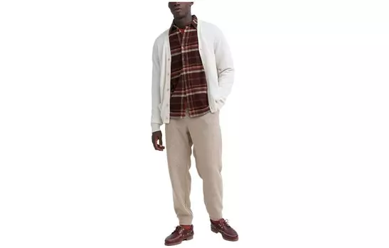 Повседневные брюки мужские темно-бежевые Uniqlo, темно-бежевый