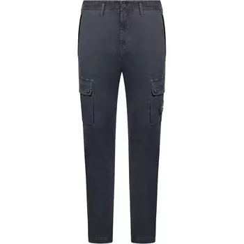 Повседневные брюки мужские темно-синие Stone Island, синий