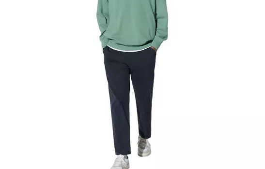 Повседневные брюки мужские темно-синие Uniqlo, темно-синий