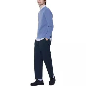Повседневные брюки мужские темно-синие Uniqlo, темно-синий