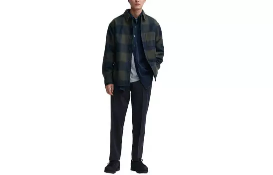 Повседневные брюки мужские темно-синие Uniqlo, темно-синий