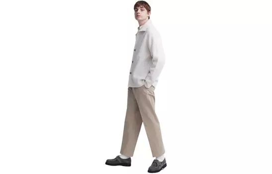 Повседневные брюки мужские Uniqlo, бежевый