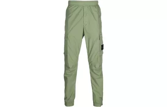 Повседневные брюки мужские зеленые Stone Island, зеленый