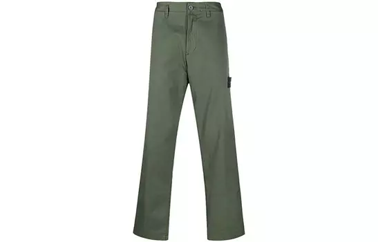Повседневные брюки мужские зеленые Stone Island, зеленый