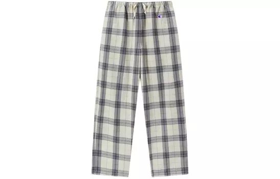 Повседневные брюки японской версии для женщин Champion, Light Gray Plaid