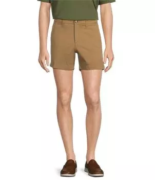 Повседневные брюки Roundtree & Yorke прямого кроя с плоской передней частью, потертые, 5 Шорты-чиносы, бежевый