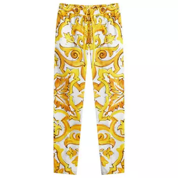 Повседневные брюки с принтом Dolce & Gabbana, белый