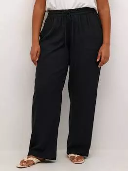 Повседневные брюки с завязками mille KAFFE Curve, глубокий черный