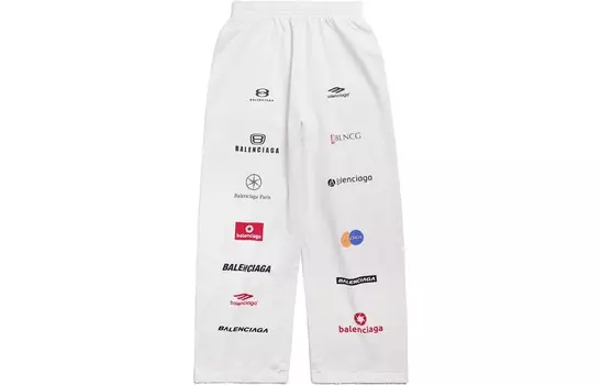 Повседневные брюки унисекс Balenciaga, белый