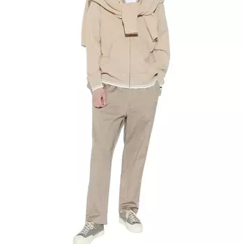 Повседневные брюки унисекс бежевый Uniqlo, бежевый