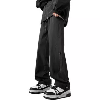 Повседневные брюки унисекс Fa2Lo, Черный [Ледяной шелк без молнии]