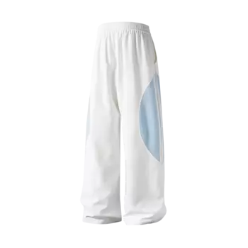 Повседневные брюки унисекс Jifffly, Белый/Синий