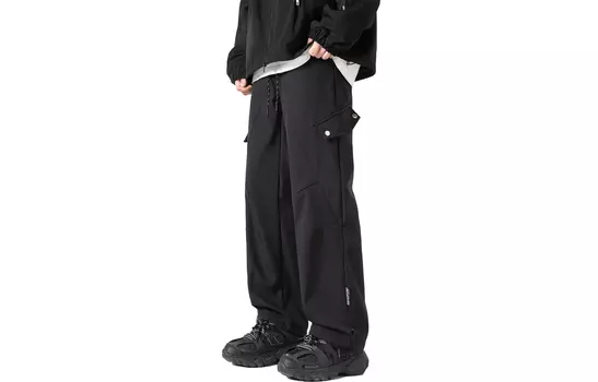 Повседневные брюки унисекс MONTVOO, Черный карман (Бархат)