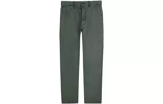 Повседневные брюки унисекс оливковый Uniqlo, оливковый