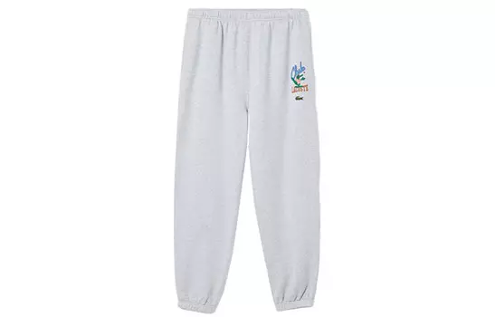 Повседневные брюки унисекс серебристо-серые Lacoste, серый